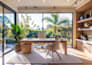 design a modern home office, home workspace interiors